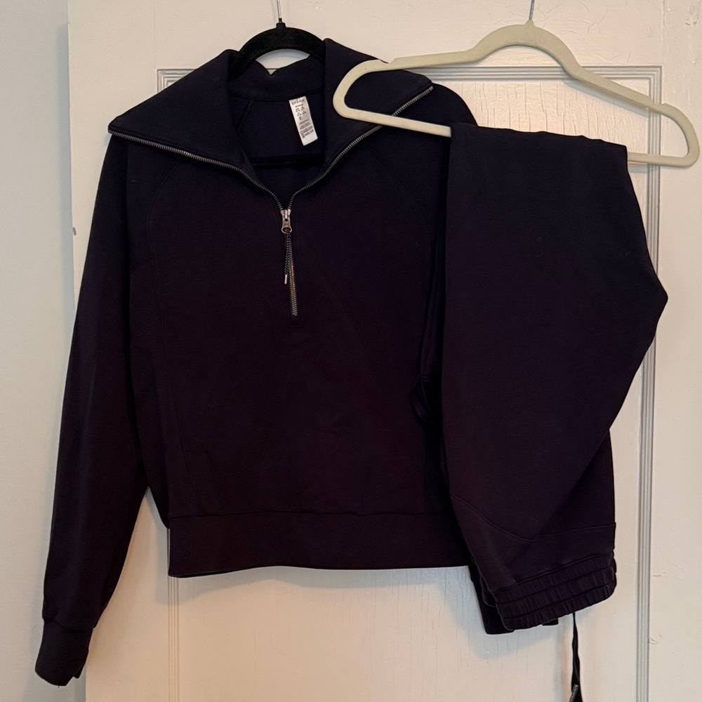 Spanx AirEssentials Navy Half Zip and Tapered Pant